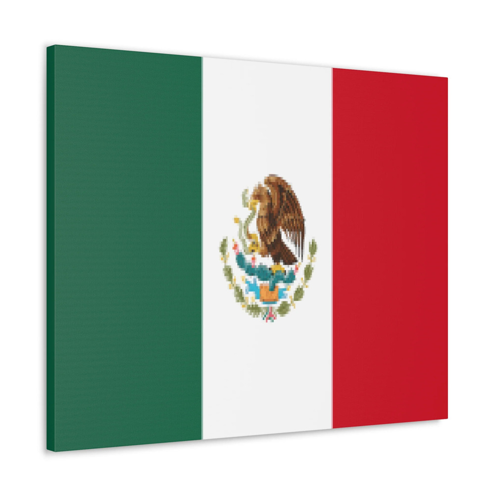 Mexico Country Flag Canvas Vibrant Wall Art Unframed Home Decor